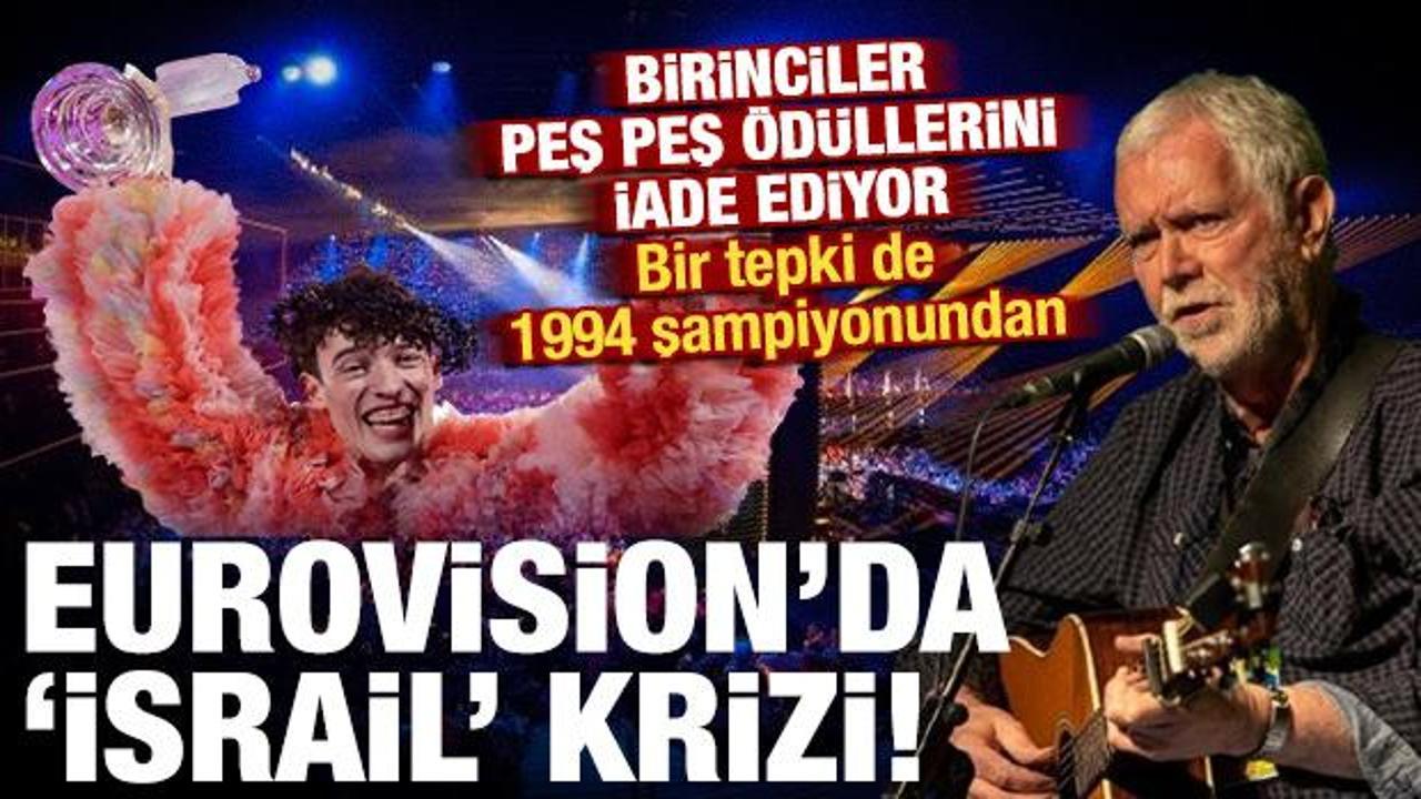 Eurovision'da 'İsrail' krizi: &Ouml;d&uuml;llerini iade ediyorlar! Birincilerden peş peşe tepki...