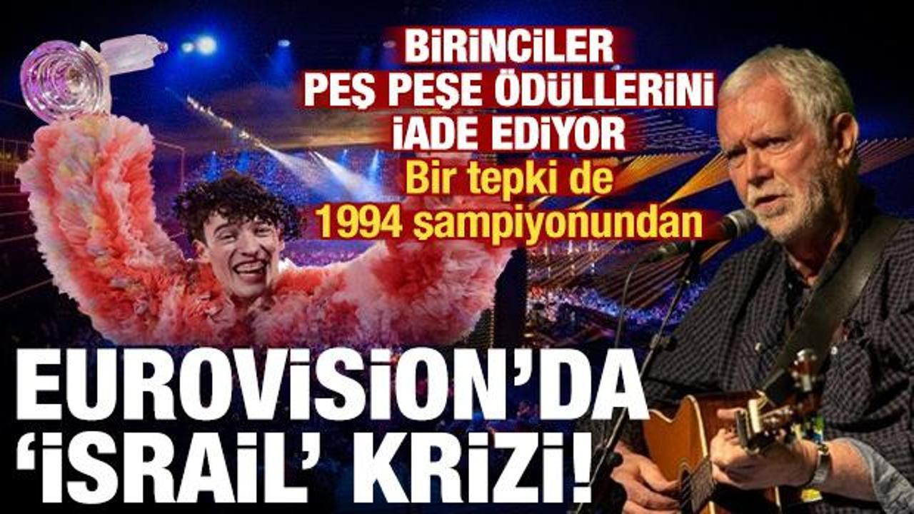 Eurovision'da 'İsrail' krizi: &Ouml;d&uuml;llerini iade ediyorlar! Birincilerden peş peşe tepki...