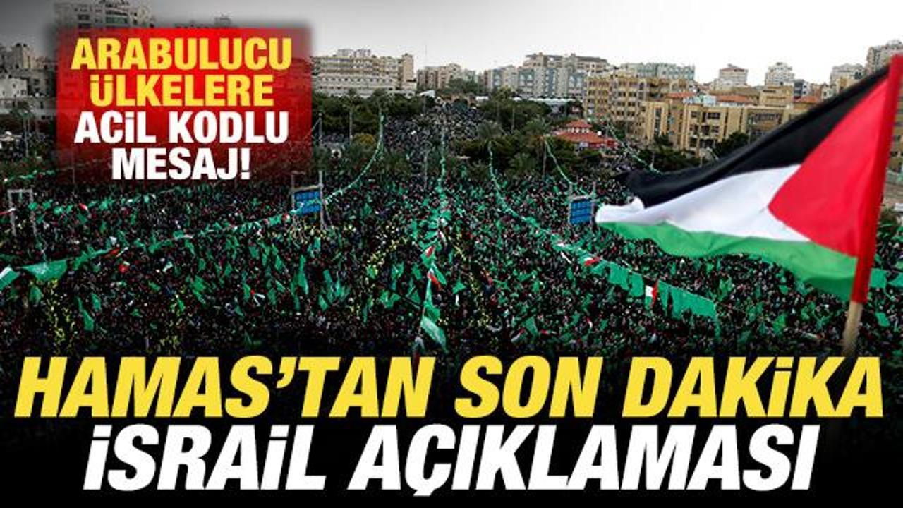 Hamas'tan son dakika İsrail açıklaması! Arabulucu ülkelere acil kodlu çağrı