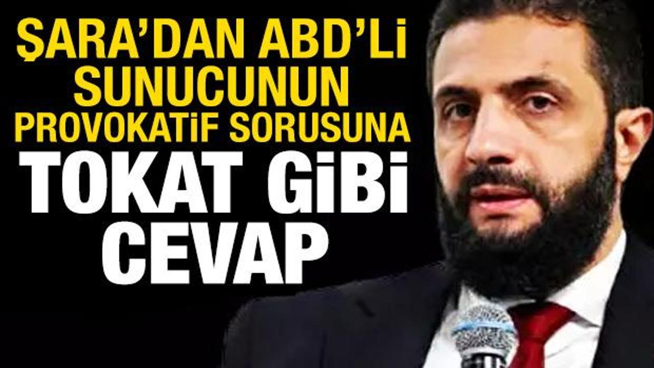 Şara'dan ABD'li sunucuya tokat gibi cevap: Kimin ter&ouml;rist olduğunu d&uuml;nya g&ouml;rd&uuml;