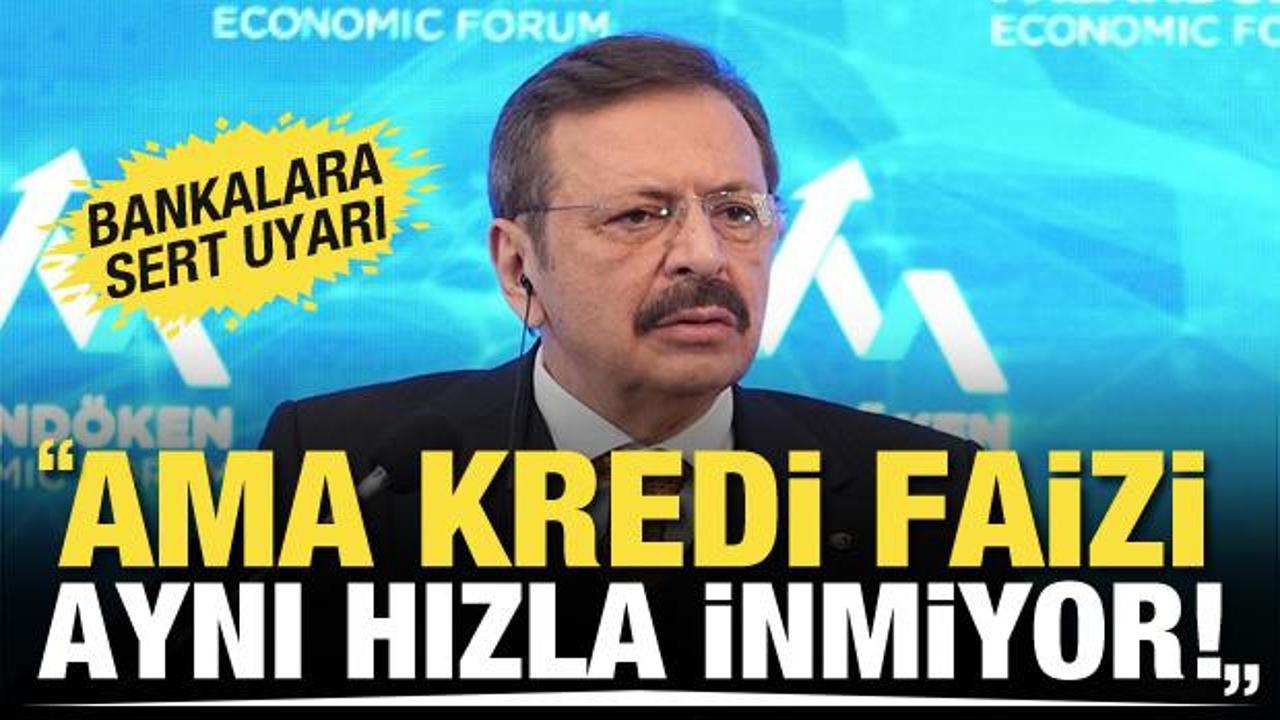 TOBB Başkanı Rifat Hisarcıklıoğlu'ndan bankalara 'faiz' &ccedil;ağrısı: Gecikmeden yansıtın