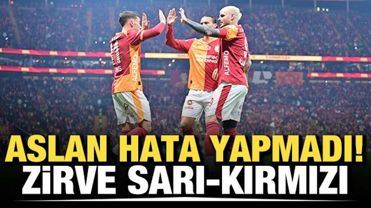 Aslan hata yapmadı! Zirve sarı-kırmızı