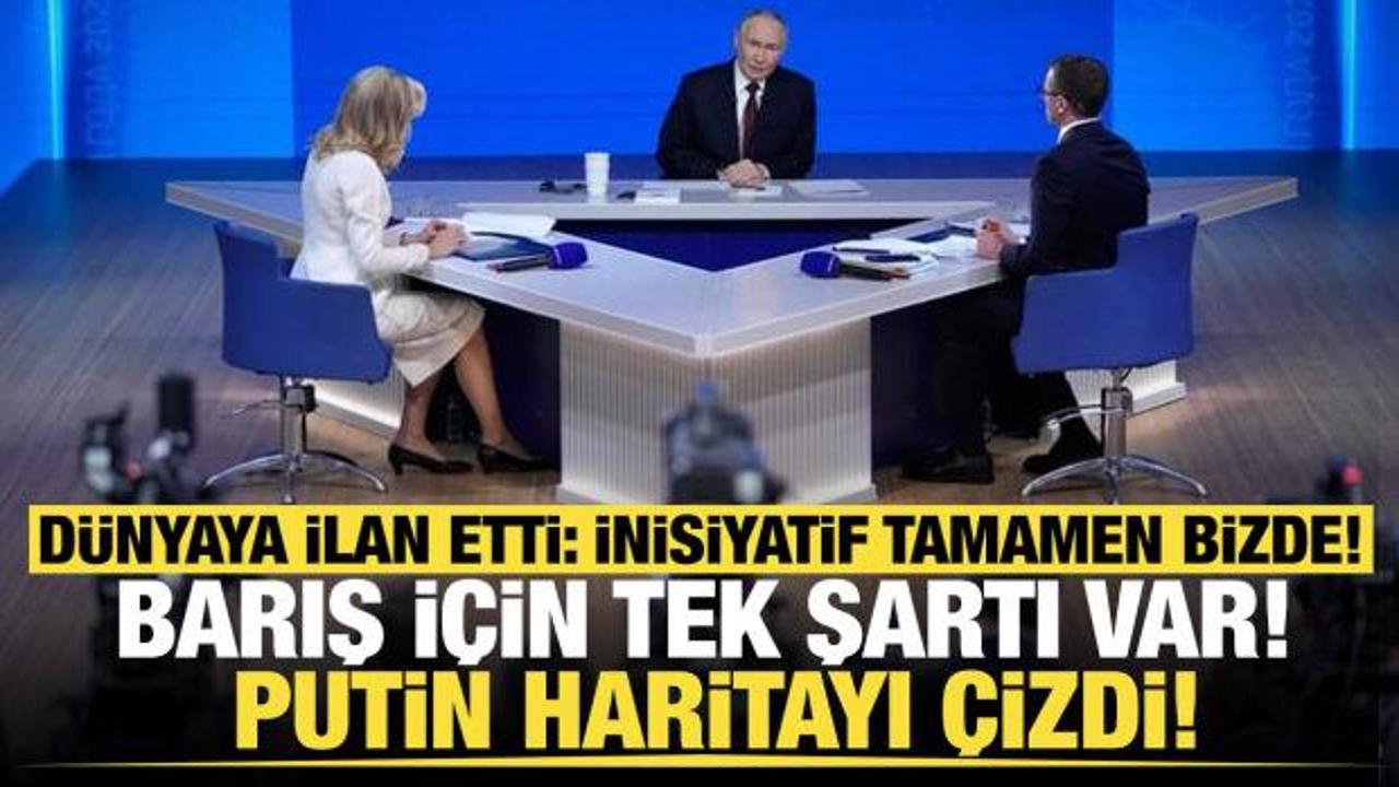D&uuml;nya bu a&ccedil;ıklamaları konuşuyor: Barış i&ccedil;in tek şartı var! Putin haritayı &ccedil;izdi
