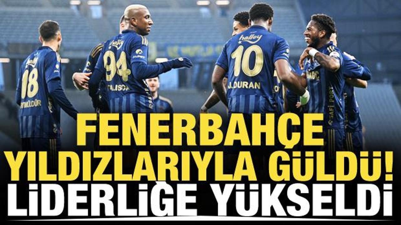 Fenerbah&ccedil;e yıldızlarıyla g&uuml;ld&uuml;! Ma&ccedil; fazlasıyla liderliğe y&uuml;kseldi