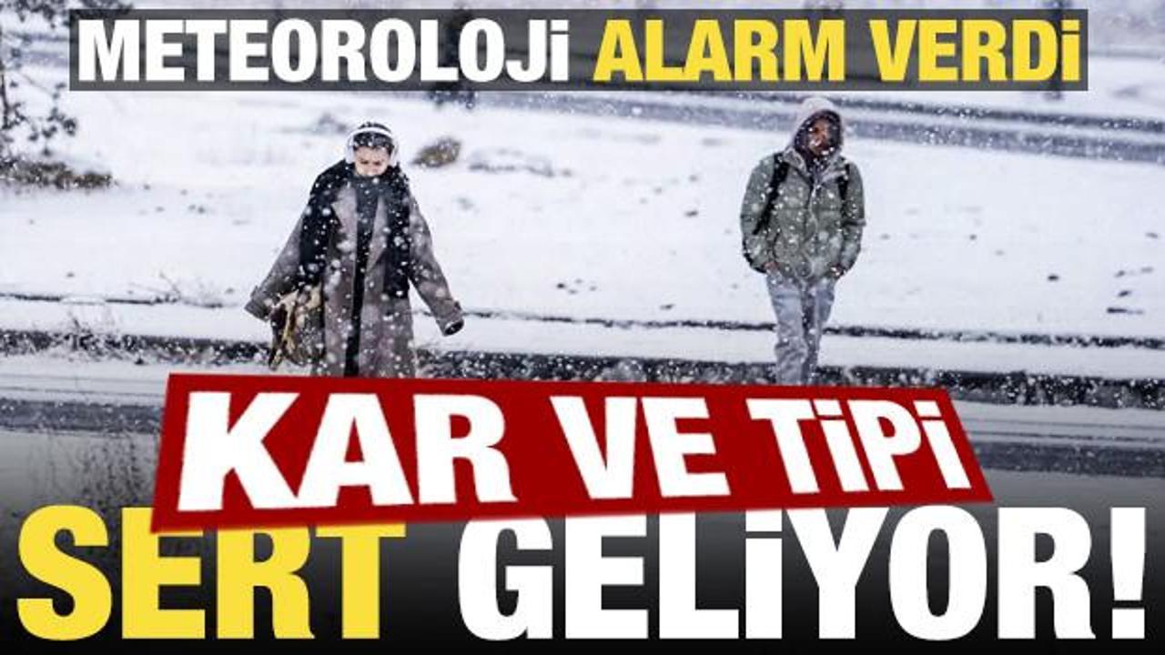 Son dakika: Meteoroloji alarm verdi! Kar ve tipi yolda, Marmara i&ccedil;in de uyarı geldi...