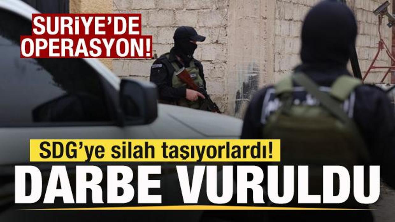 Suriye'de operasyon! SDG&rsquo;ye silah taşıyorlardı! Kıskıvrak yakalandılar