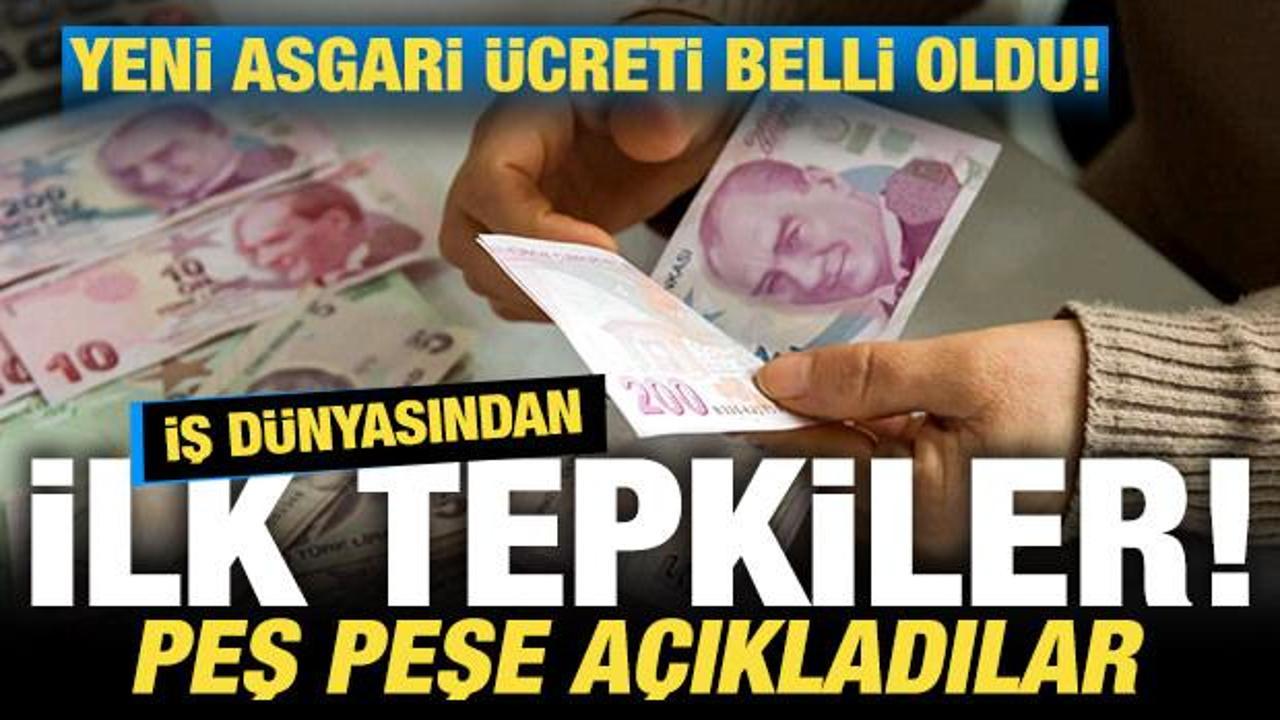 2026 yılı asgari &uuml;creti belli oldu! İş d&uuml;nyasından ilk tepkiler! Peş peşe a&ccedil;ıkladılar...