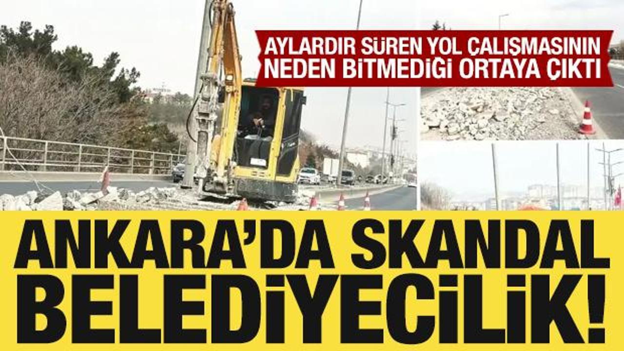 Ankara'da skandal belediyecilik: Tek iş&ccedil;iyle yol inşaatı