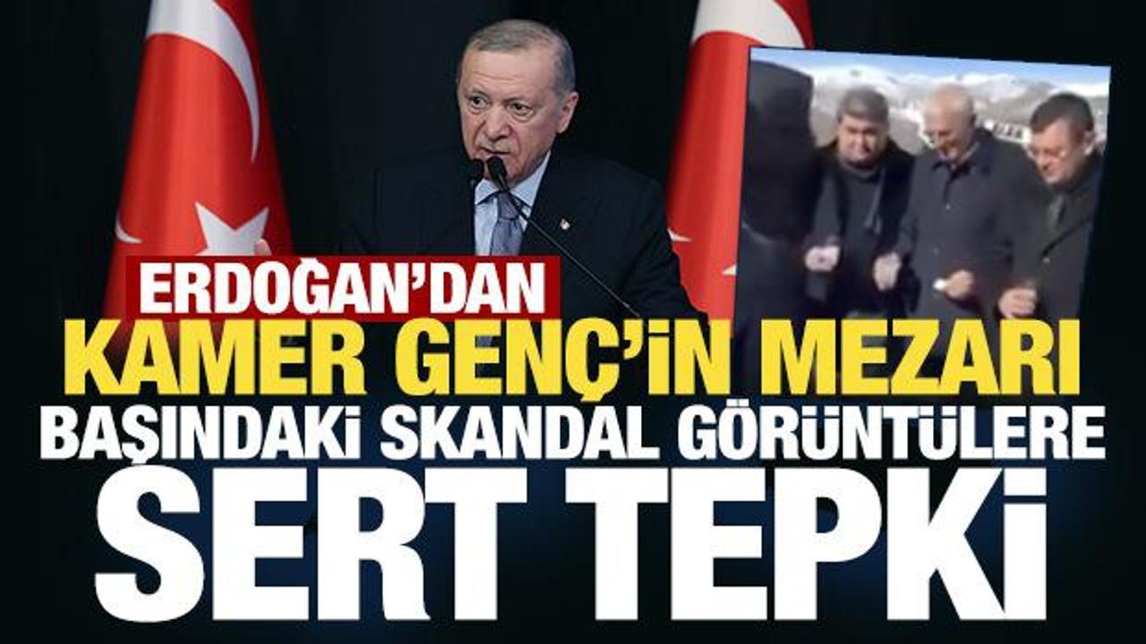 Erdoğan'dan &Ouml;zg&uuml;r &Ouml;zel'in mezarlıktaki rakılı g&ouml;r&uuml;nt&uuml;lerine sert tepki