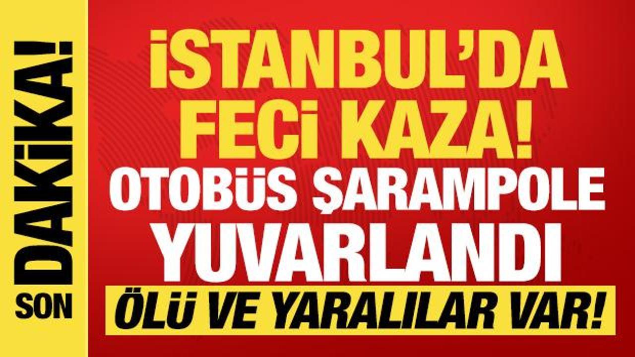 Esenyurt'ta otob&uuml;s şarampole yuvarlandı: &Ouml;l&uuml; ve yaralılar var!