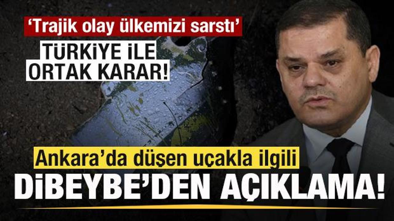 Libya Başbakanı Dibeybe'den Ankara'da d&uuml;şen u&ccedil;akla ilgili son dakika a&ccedil;ıklaması