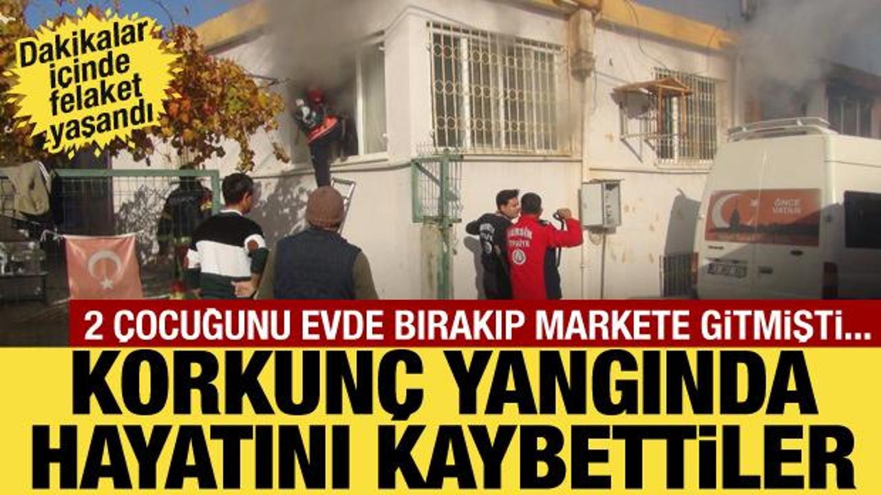 Mersin'de kahreden olay: Sobadan &ccedil;ıkan yangında 2 &ccedil;ocuk hayatını kaybetti