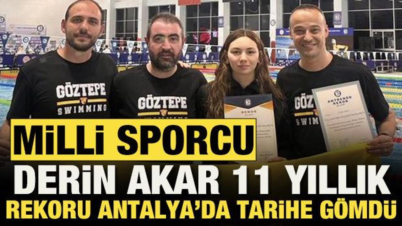 Milli y&uuml;z&uuml;c&uuml; Derin Akar, 11 yıldır kırılamayan rekoru kırdı