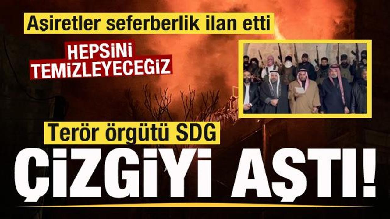 Ter&ouml;r &ouml;rg&uuml;t&uuml; SDG &ccedil;izgiyi aştı! Aşiretler ayaklandı: Hepsini temizleyeceğiz