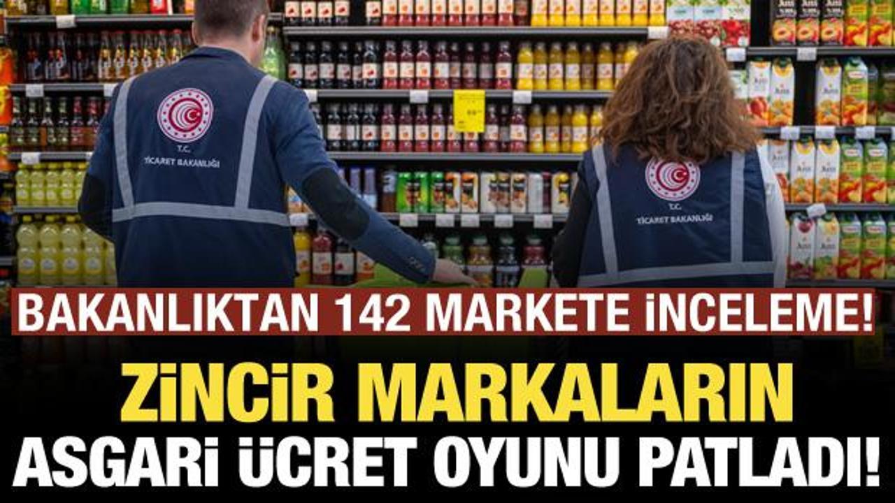 Zincir markaların asgari &uuml;cret oyunu patladı! Bakanlıktan 142 markete inceleme!