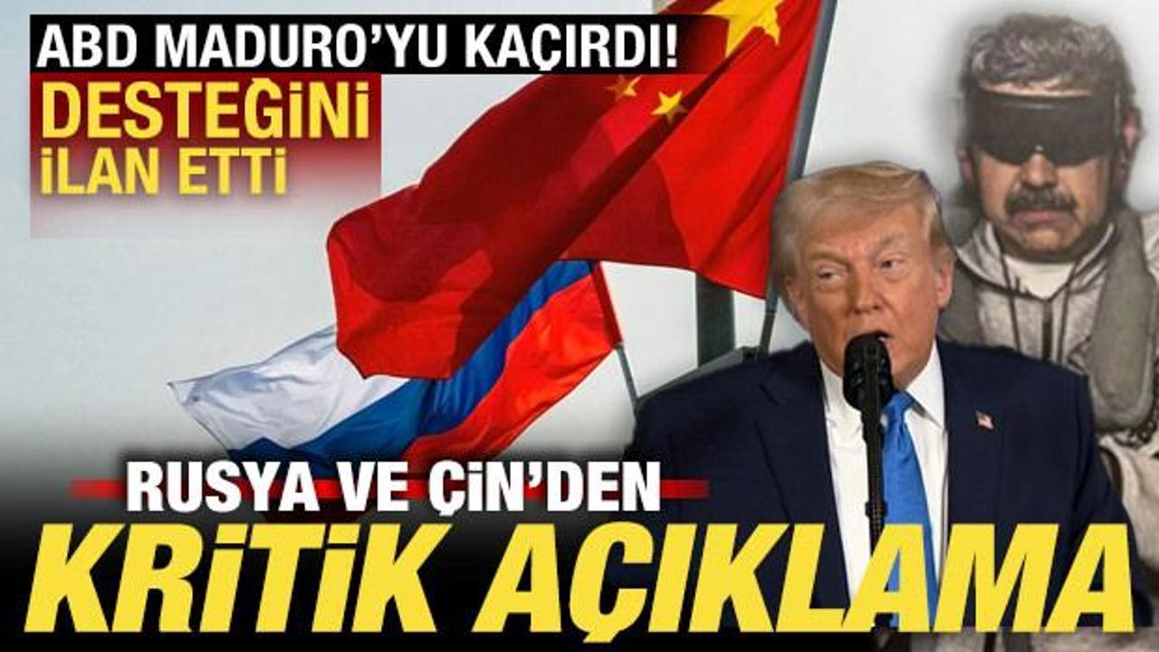 ABD Maduro'yu ka&ccedil;ırdı: Rusya ve &Ccedil;in'den son dakika Venezuela a&ccedil;ıklaması! Destek ilan etti