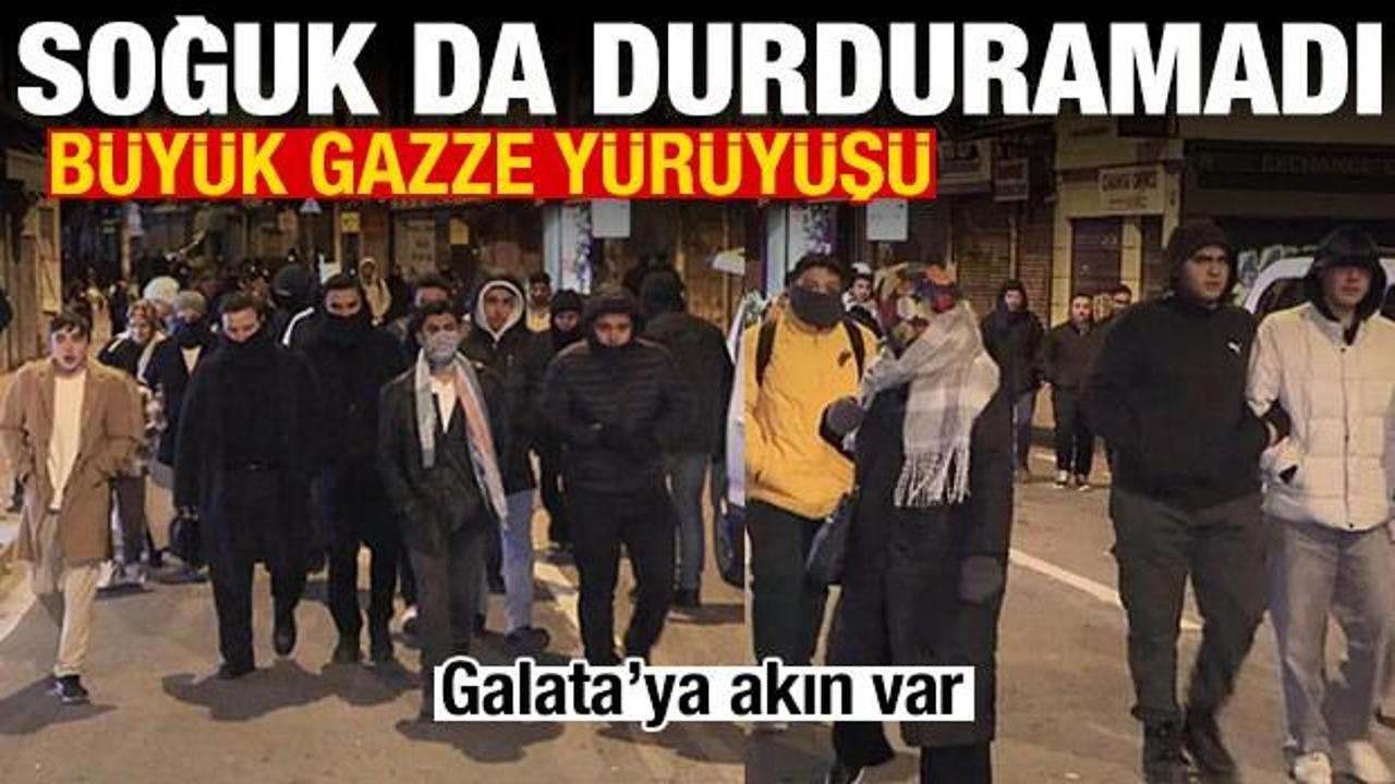 Galata'da B&uuml;y&uuml;k Gazze buluşması