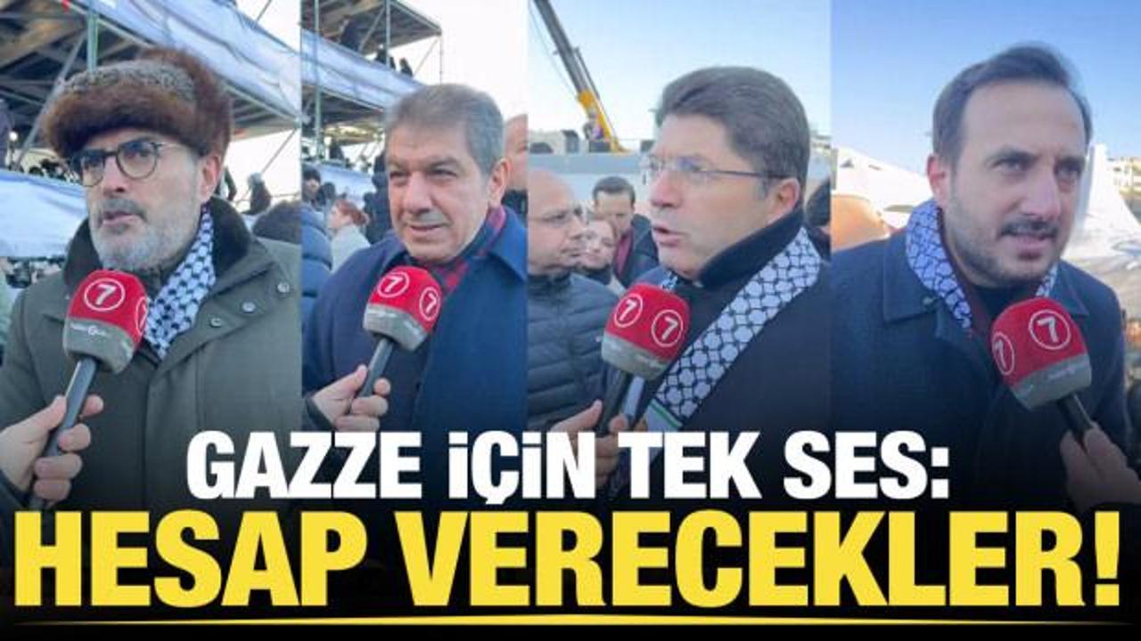 İstanbul'dan Gazze i&ccedil;in tek ses: Ter&ouml;r ve insanlık su&ccedil;unu işleyenler hesap verecek