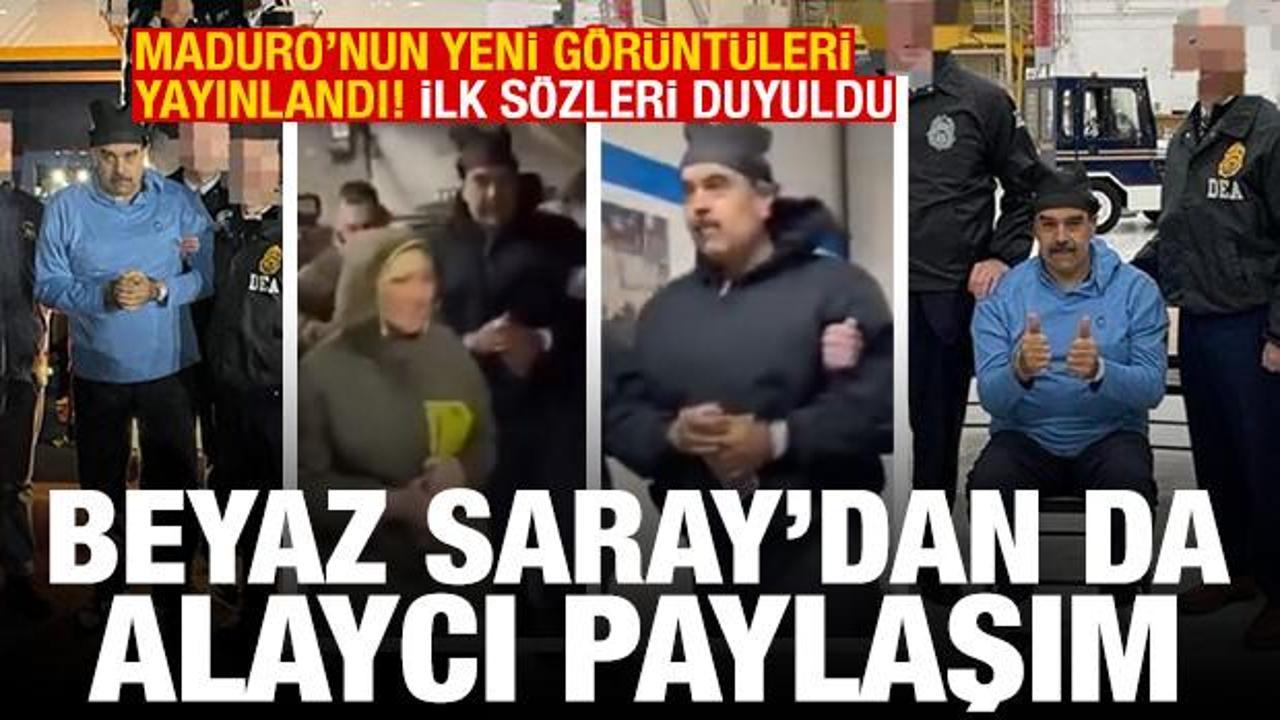 ABD'ye ka&ccedil;ırılan Maduro'nun ilk s&ouml;zleri! Beyaz Saray'dan alaycı paylaşım