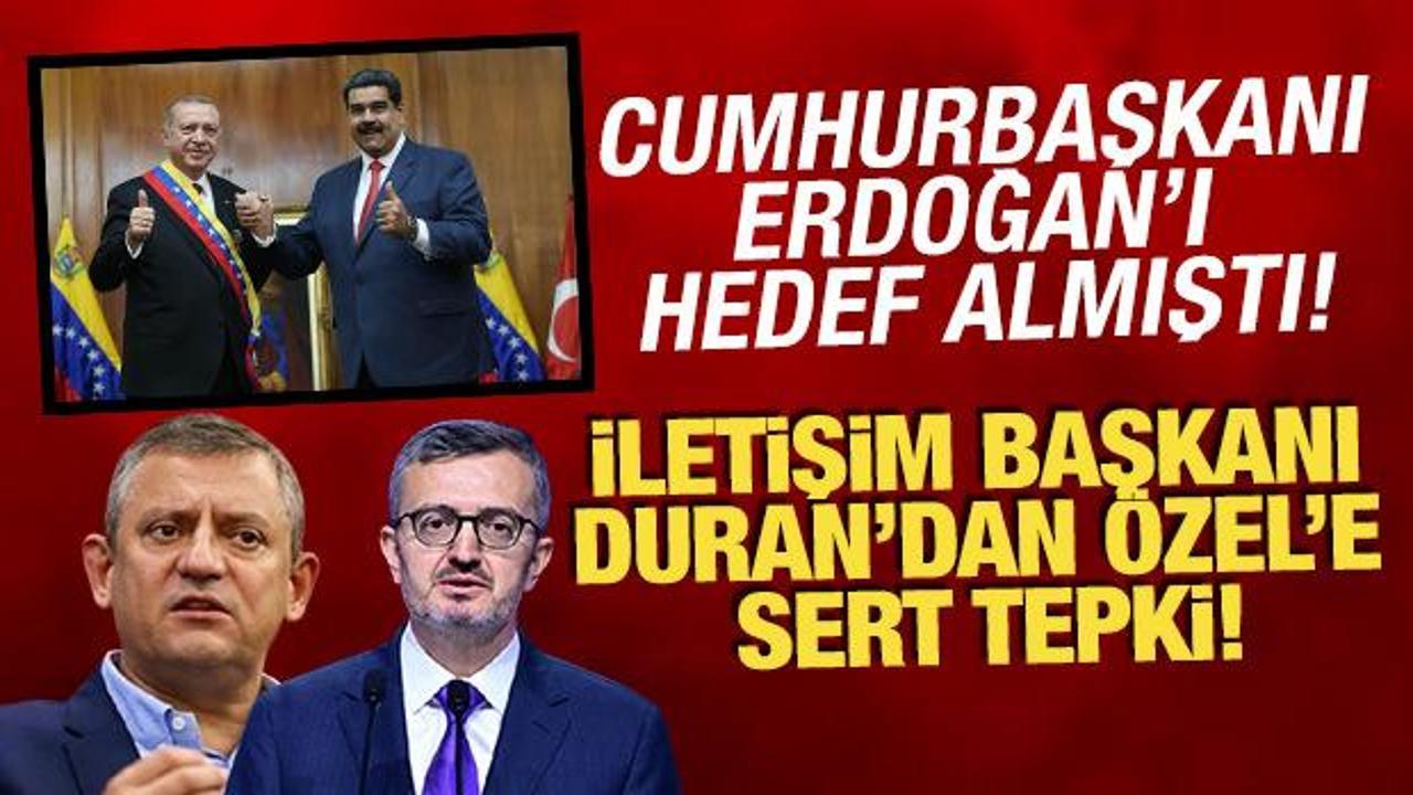 &Ouml;zg&uuml;r &Ouml;zel'den Maduro paylaşımı! İletişim Başkanı Duran'dan tepki