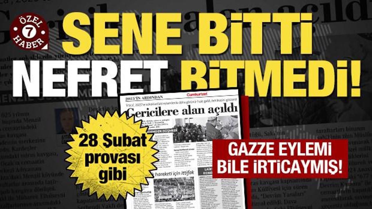 Sene bitti nefret bitmedi: Tam sayfa İslamofobi! Cumhuriyet yine dindarları hedef g&ouml;sterdi