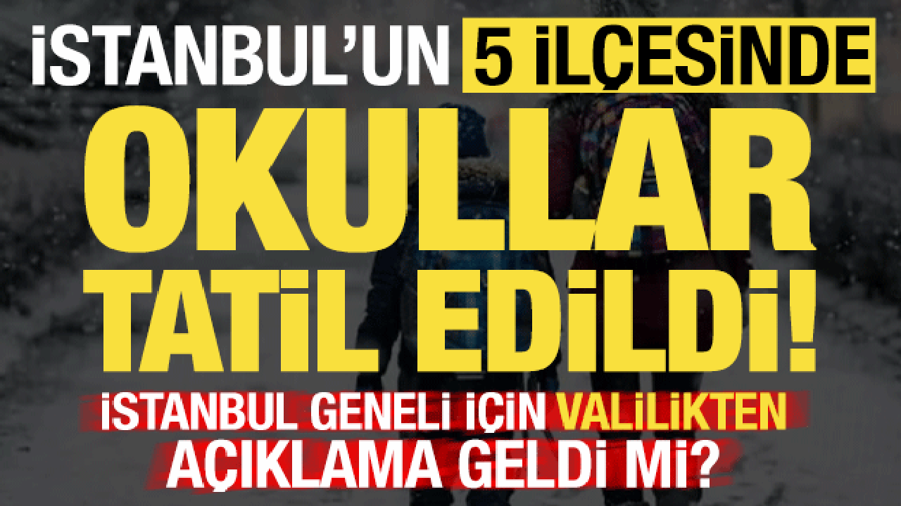 Son dakika haberi: İstanbul'un 5 il&ccedil;esinde 2 Ocak Cuma okullar tatil edildi!