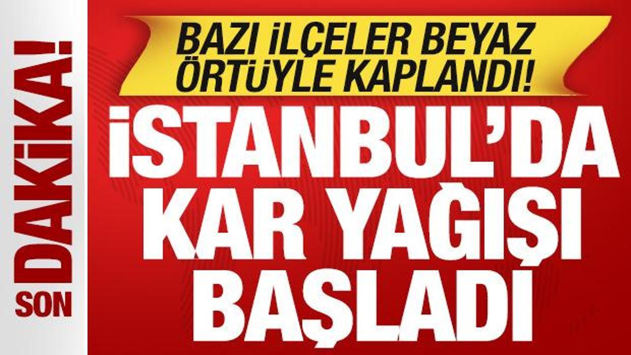 Son dakika: İstanbul’da beklenen kar yağışı başladı! Araçlar yolda kaldı