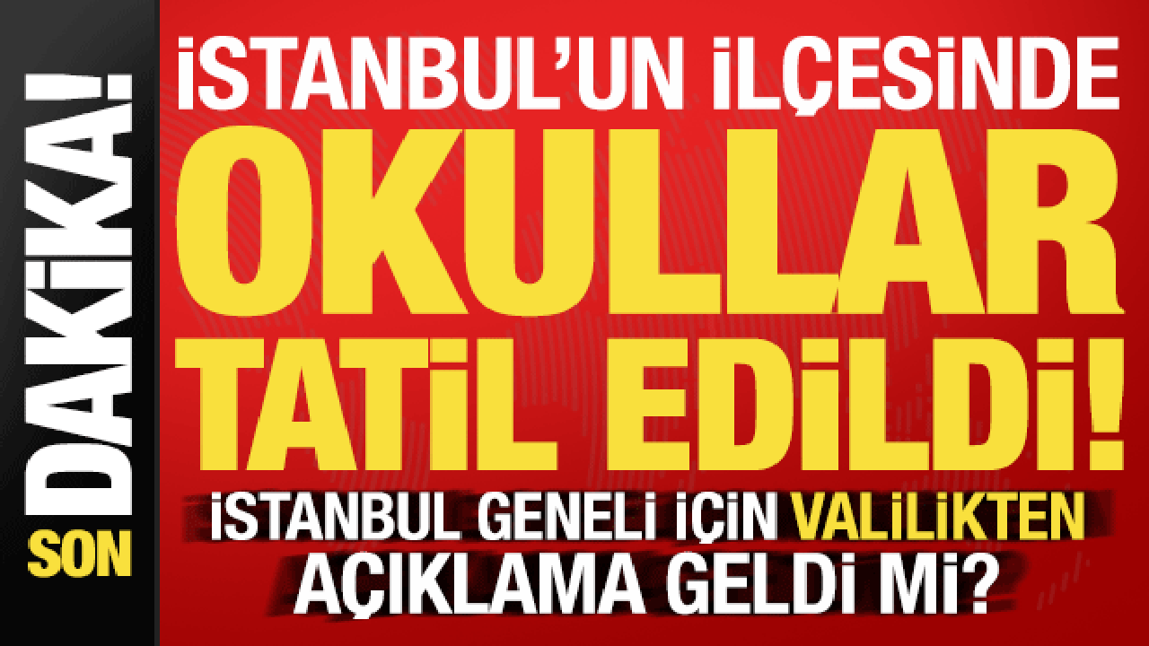 Son dakika:İstanbul'un 3 il&ccedil;esinde 2 Ocak Cuma okullar tatil edildi!İl genelinde durum ne?