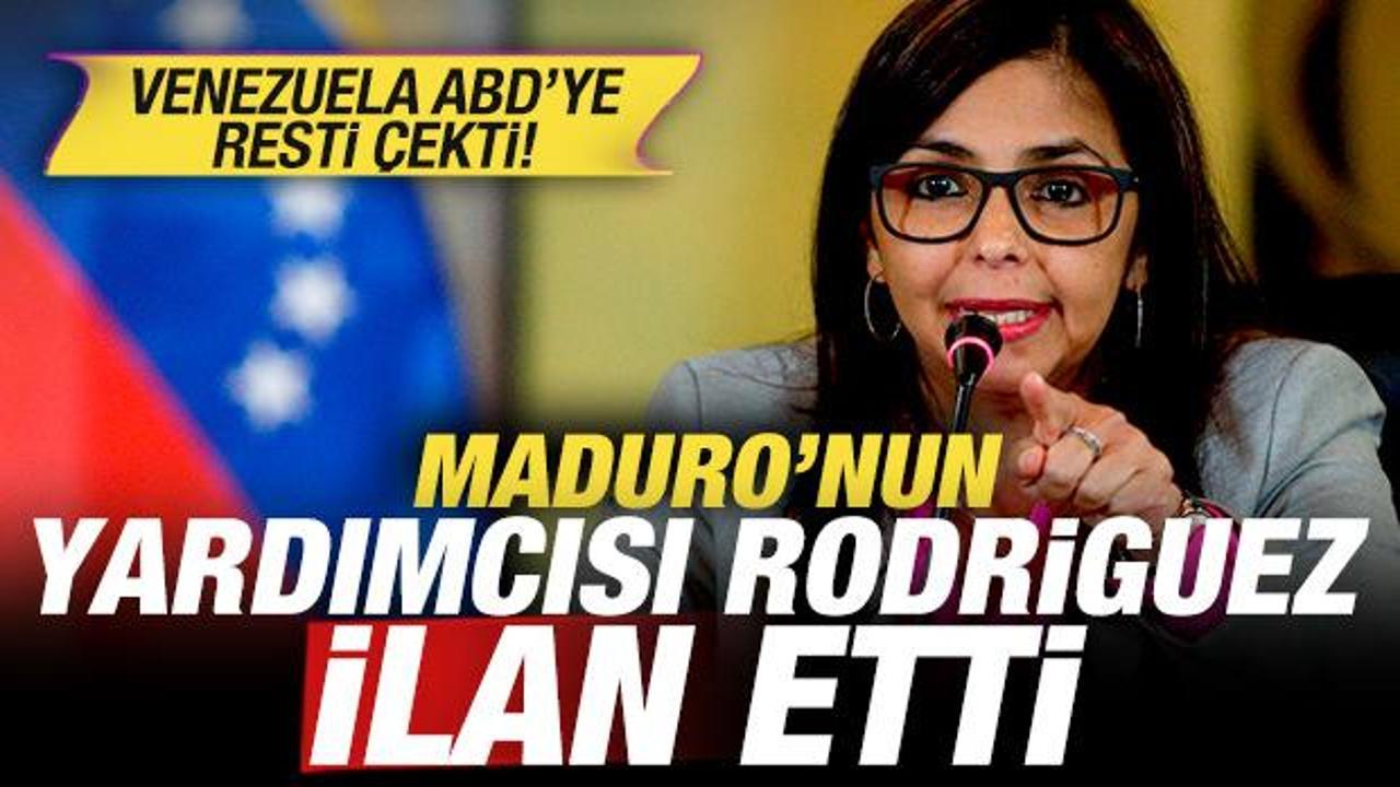 Son dakika: Venezuela ABD'ye resti &ccedil;ekti! Maduro'nun yardımcısı ilan etti