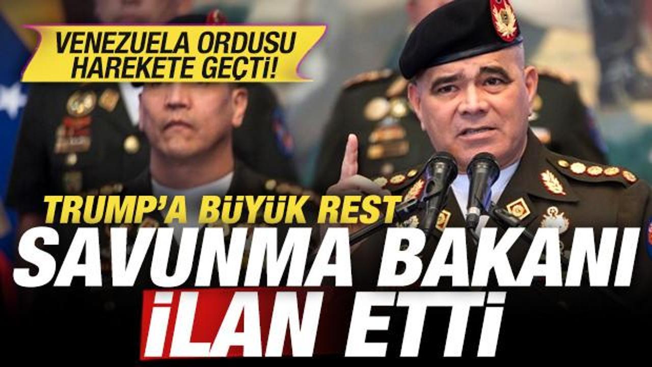 Son dakika: Venezuela ordusu harekete ge&ccedil;ti: Savunma bakanı ilan etti