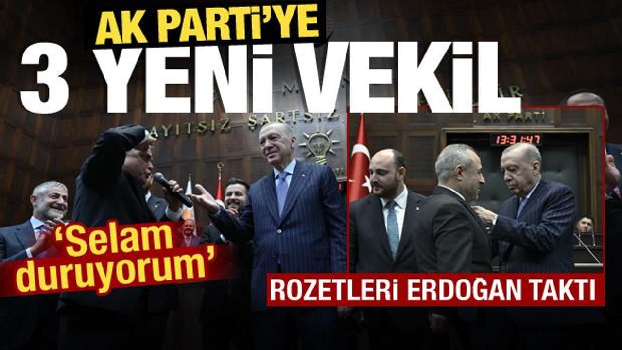 AK Parti&rsquo;ye ge&ccedil;işler s&uuml;r&uuml;yor: Erdoğan 3 vekilin daha rozetini taktı!