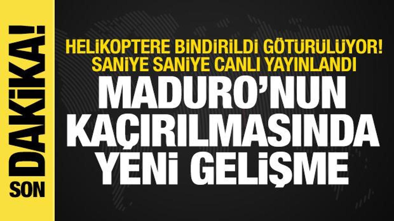 Maduro helikopterle mahkemeye götürülüyor Maduro helikopterle mahkemeye götürülüyor