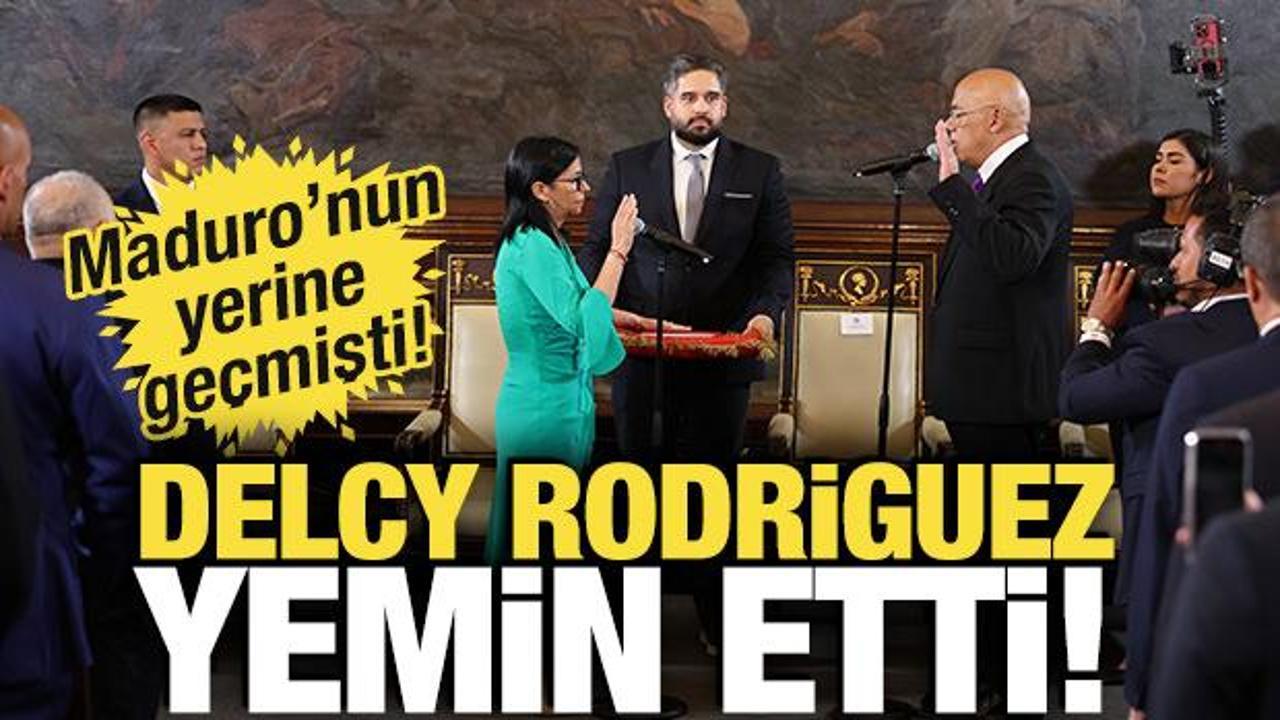 Maduro'nun yerine ge&ccedil;mişti! Delcy Rodriguez yemin etti