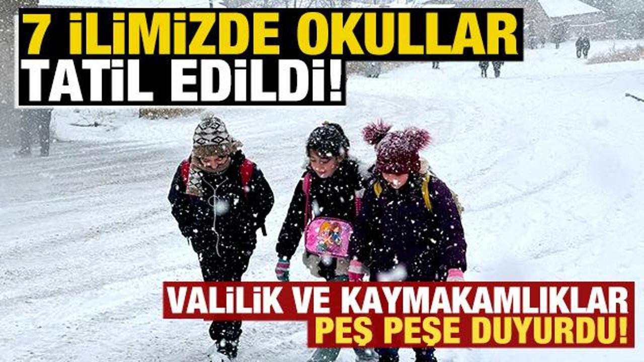 Son dakika: 7 ilimizde okullar tatil edildi