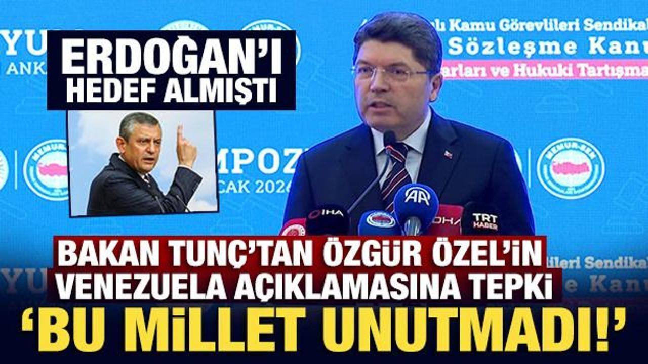Son Dakika: Bakan Tun&ccedil;'tan &Ouml;zg&uuml;r &Ouml;zel'in Venezuela a&ccedil;ıklamasına tepki