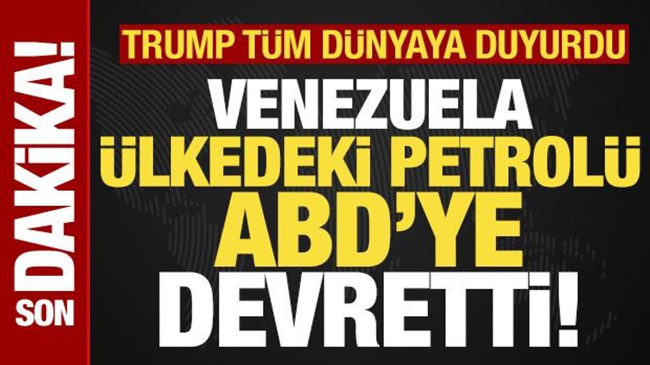 Son dakika: Trump tüm dünyaya duyurdu! Venezuela ülkedeki petrolü ABD’ye devretti