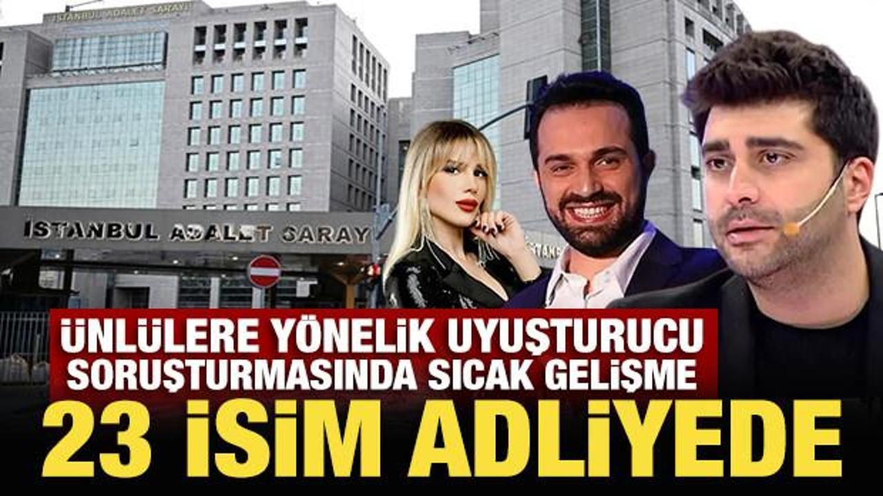 &Uuml;nl&uuml;lere y&ouml;nelik uyuşturucu soruşturması: 25 ş&uuml;pheli adliyede