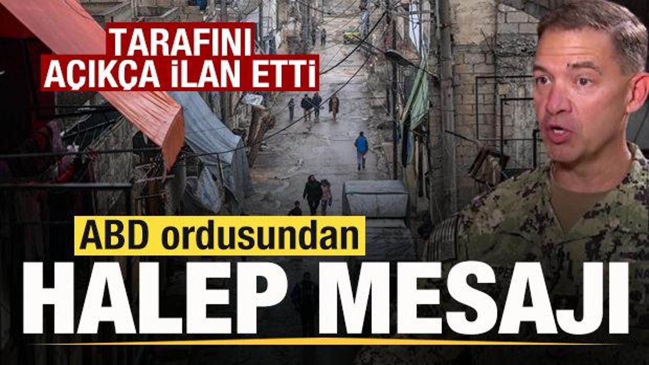 ABD ordusundan son dakika Halep a&ccedil;ıklaması! Tarafını a&ccedil;ık&ccedil;a ilan etti