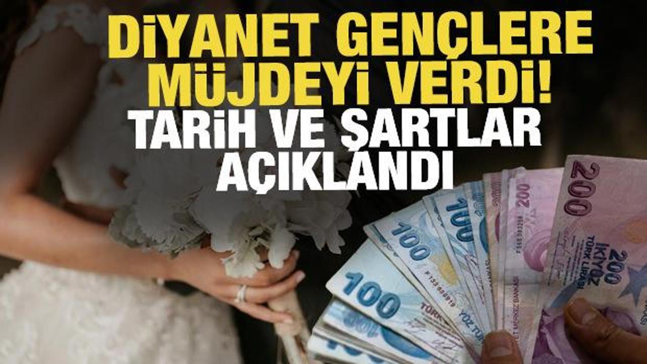 Evlenecek &ccedil;iftlere geri &ouml;demesiz 500 bin lira destek