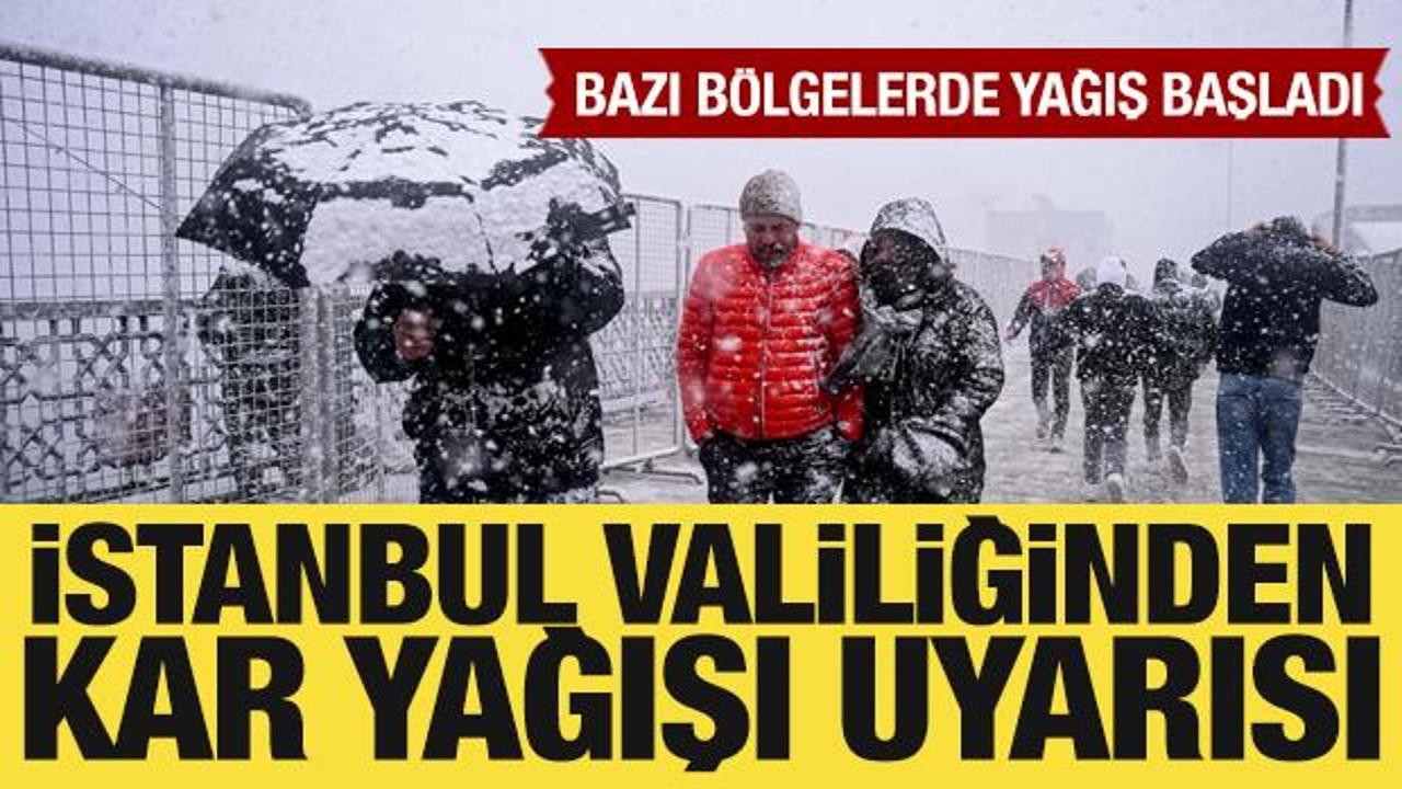  İstanbul'da kar yağışı başladı