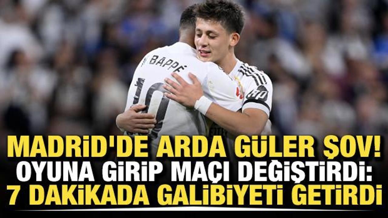 Real Madrid'de Arda G&uuml;ler şov! Oyuna girip ma&ccedil;ı değiştirdi: 7 dakikada galibiyeti getirdi 