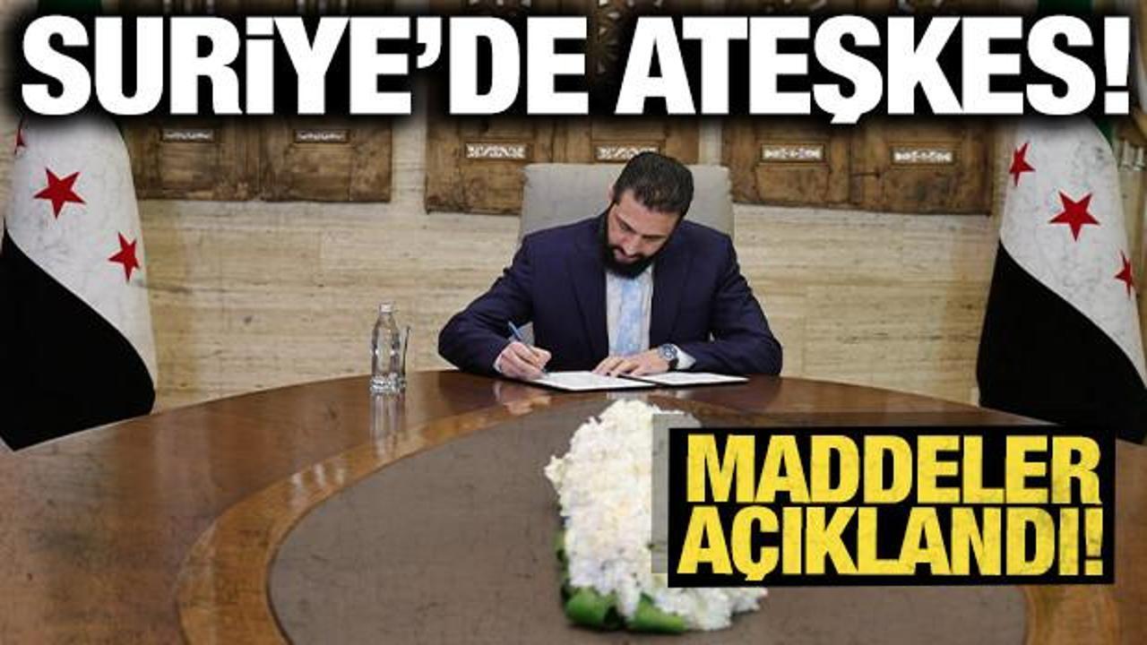 Son dakika: Şara duyurdu: Suriye'nin kuzeydoğusunda ateşkes imzalandı! Maddeler a&ccedil;ıklandı