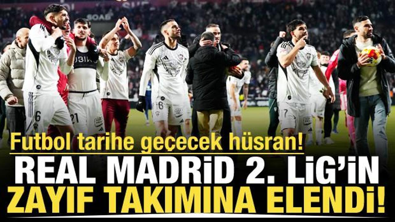 Tarihe ge&ccedil;ecek h&uuml;sran! 2. Lig'in zayıf takımı Real Madrid'i eledi!