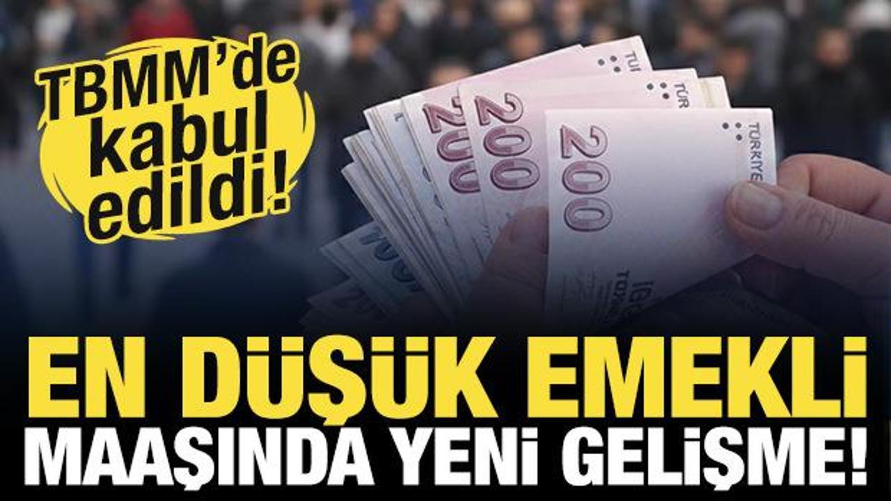 TBMM'de kabul edildi.... En d&uuml;ş&uuml;k emekli maaşı 20 bin TL oldu! 