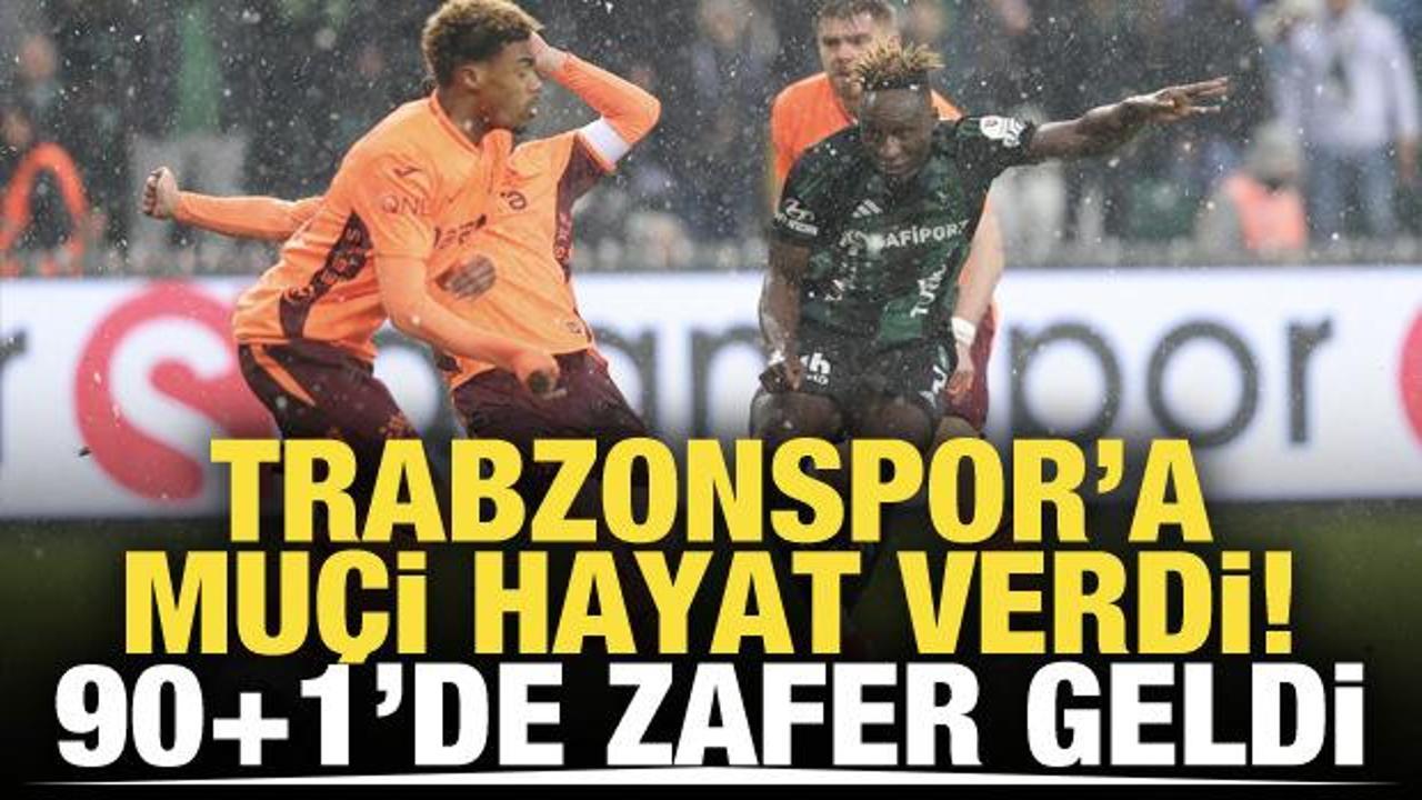 Trabzonspor'a Mu&ccedil;i hayat verdi! 90+1'de zafer geldi