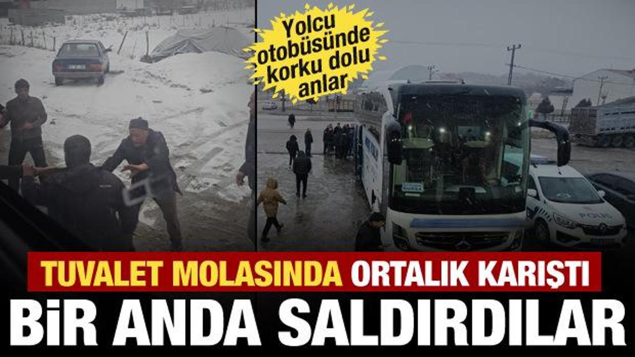 Tuvalet molasında neye uğradıklarını şaşırdılar! Muş'tan Bursa'ya giden otob&uuml;se saldırı