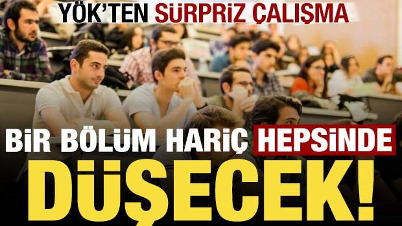 &Uuml;niversitelerde devrim gibi yenilik! Bir b&ouml;l&uuml;m hari&ccedil; hepsinde d&uuml;şecek...