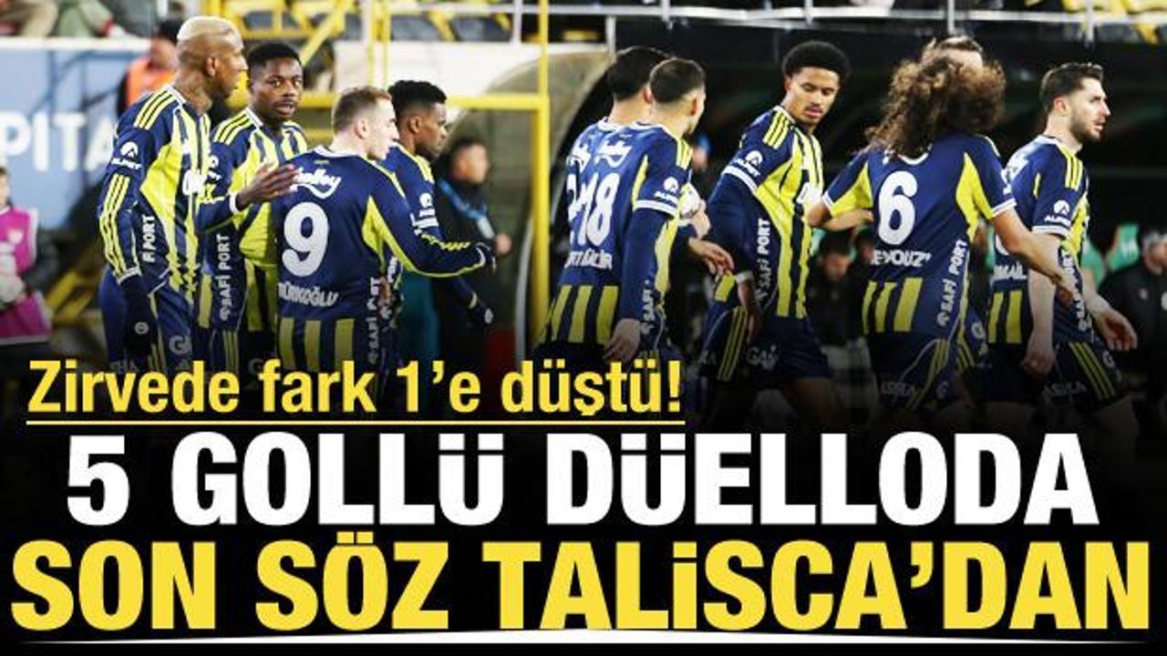 Zirvede fark 1'e d&uuml;şt&uuml;! 5 goll&uuml; d&uuml;elloda son s&ouml;z Talisca'dan
