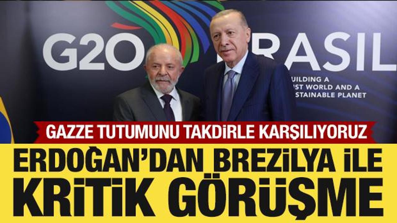 Cumhurbaşkanı Erdoğan, Brezilya Devlet Başkanı ile g&ouml;r&uuml;şt&uuml;