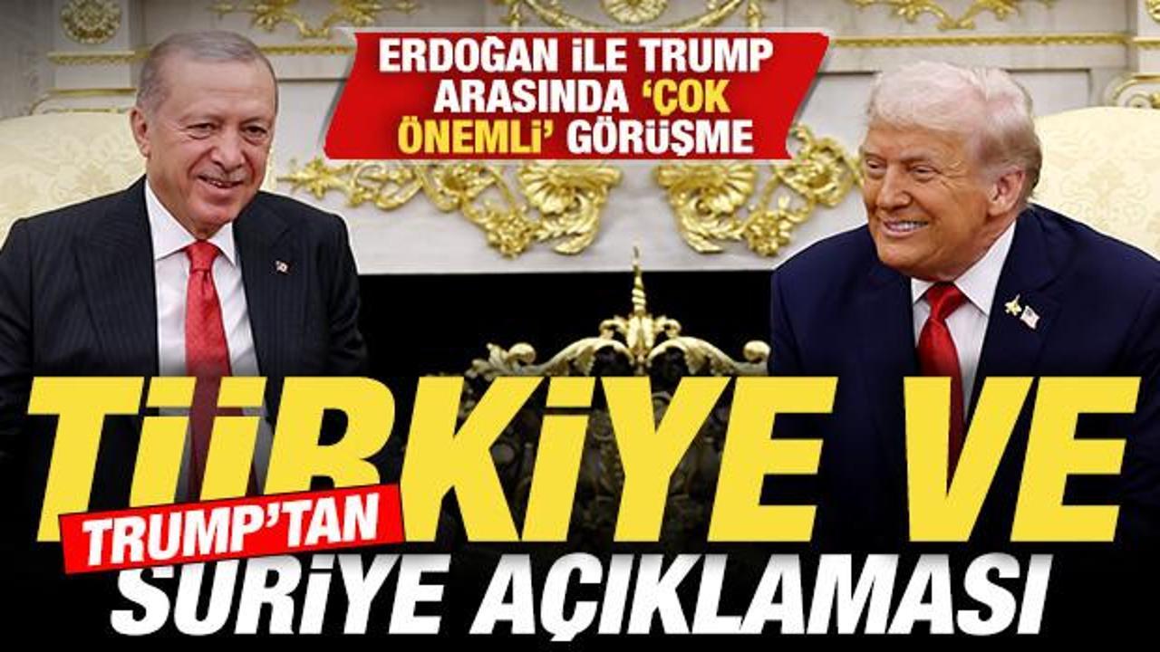 Erdoğan ve Trump'tan '&ccedil;ok &ouml;nemli' g&ouml;r&uuml;şme! Trump'tan s&uuml;rpriz T&uuml;rkiye ve Suriye a&ccedil;ıklaması